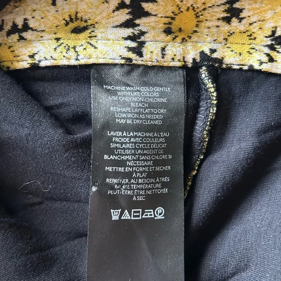 Maeve by Anthropologie Yellow and Black Floral Sunflower Crop Tank Top - Picture 5 of 5